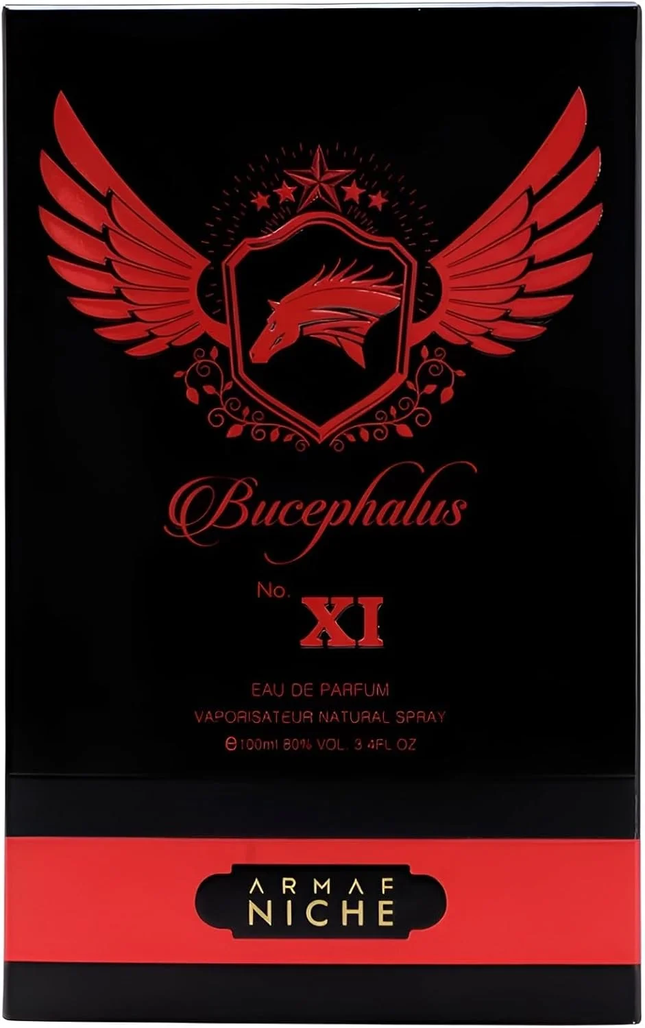 ادکلن آرماف Niche BucephalUS No. Xi، ادو پرفیوم 100 میلی لیتر قرمز، از استرلینگ پرفیومز، مناسب برای آقایان و بانوان