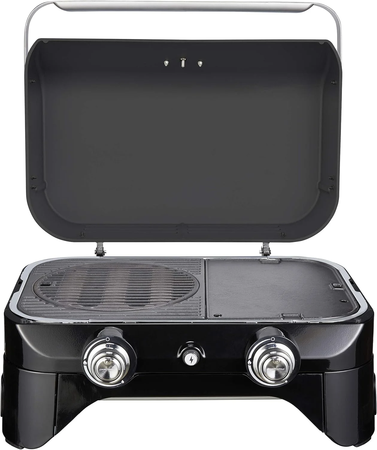 باربیکیو گازی قابل حمل Campingaz Attitude 2100 Lx، رومیزی، 2 مشعل استیل، توان 5 کیلو وات، دارای درب، دماسنج، توری گریل و پلانچا، مشکی "حداقل 1 سال گارانتی تولید کننده" باربیکیو گازی قابل حمل Campingaz Attitude 2100 Lx، رومیزی، 2 مشعل استیل، توان 5 کیلو وات، دارای درب، دماسنج، توری گریل و پلانچا، مشکی "حداقل 1 سال گارانتی تولید کننده"