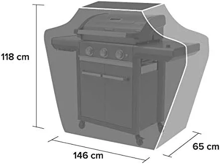 روکش باربیکیو Campingaz BBQ ACCY سایز L، مقاوم در برابر آب و هوا، دارای طناب برای سری 3 گریل کلاسیک، محافظت در برابر آفتاب و گرد و غبار، مشکی روکش باربیکیو Campingaz BBQ ACCY سایز L، مقاوم در برابر آب و هوا، دارای طناب برای سری 3 گریل کلاسیک، محافظت در برابر آفتاب و گرد و غبار، مشکی