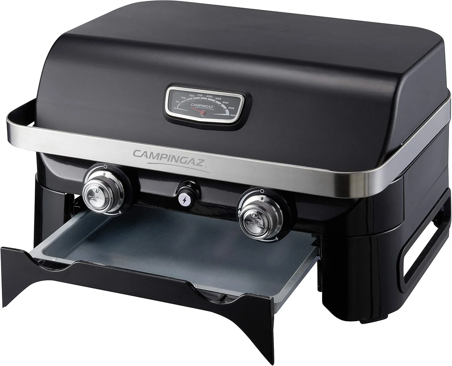 باربیکیو گازی قابل حمل Campingaz Attitude 2100 Lx، رومیزی، 2 مشعل استیل، توان 5 کیلو وات، دارای درب، دماسنج، توری گریل و پلانچا، مشکی "حداقل 1 سال گارانتی تولید کننده" باربیکیو گازی قابل حمل Campingaz Attitude 2100 Lx، رومیزی، 2 مشعل استیل، توان 5 کیلو وات، دارای درب، دماسنج، توری گریل و پلانچا، مشکی "حداقل 1 سال گارانتی تولید کننده"