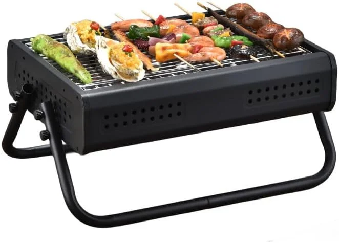 باربیکیو ذغالی رومیزی MOMENT با دسته، گریل قابل حمل برای کمپینگ و پیک نیک