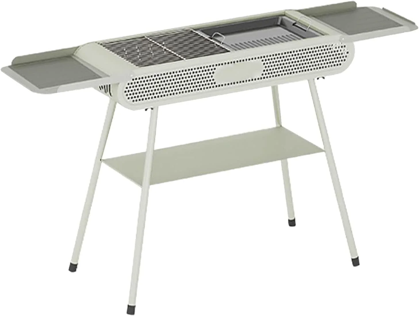 باربیکیو ذغالی تاشو MOMENT، گریل استیل ضد زنگ با سینی، مناسب پخت و پز در فضای باز، کمپینگ، پیاده روی و پیک نیک، ابعاد 122*29.5*71 سانتی متر