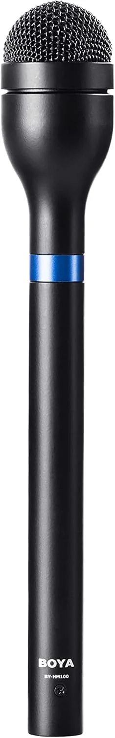 میکروفون دستی دینامیک همه جهته BOYA BY-HM100 XLR ایده آل برای ENG (گردآوری اخبار الکترونیکی)، مصاحبه ها، ارائه ها، کنفرانس ها و موارد دیگر، مشکی