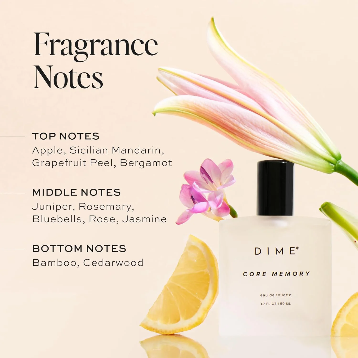 عطر زنانه دایم بیوتی مدل Core Memory، 50 میلی لیتر - رایحه ای روشن و مرکباتی