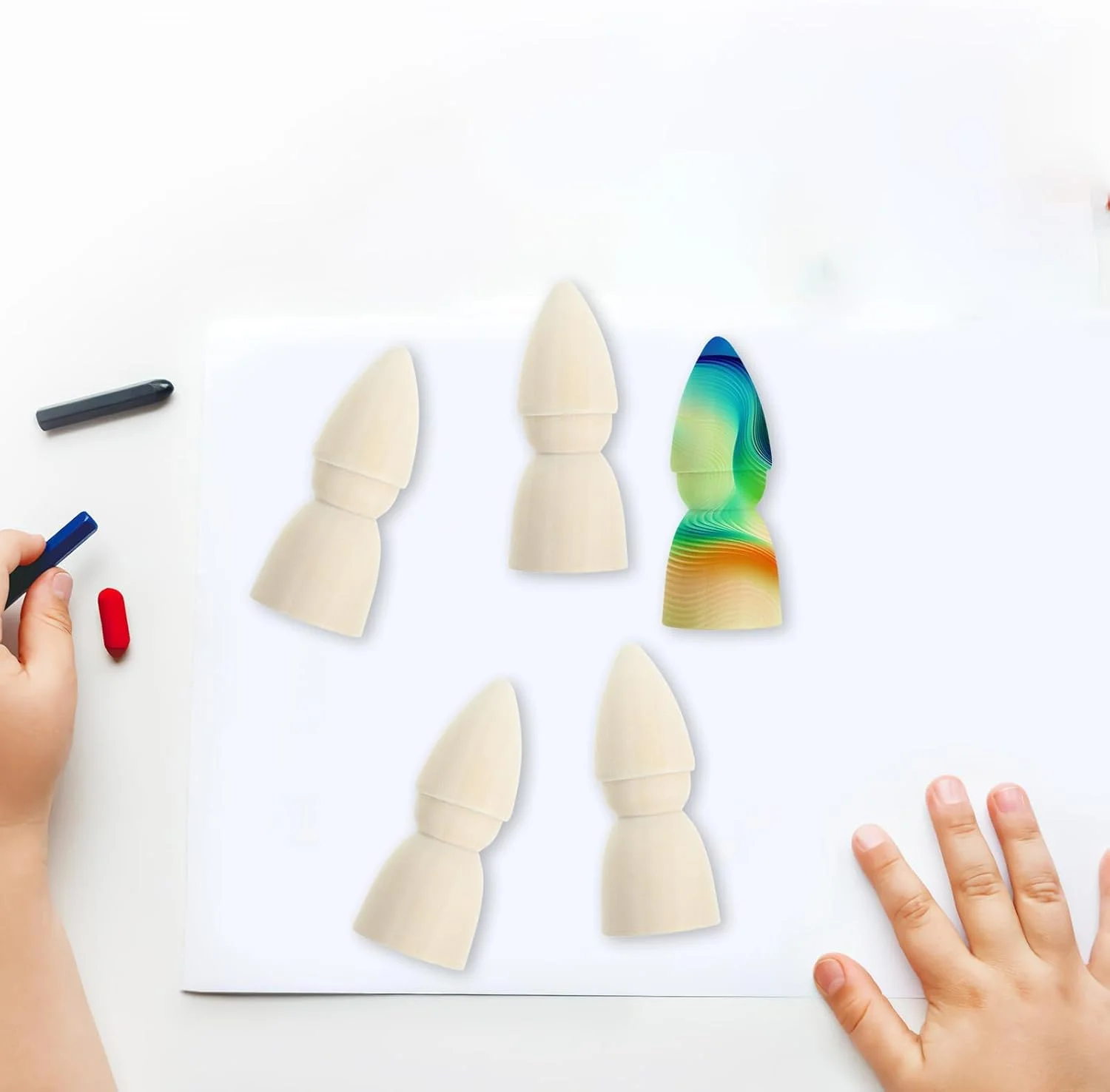 عروسک های چوبی گیره ای ناتمام - 10 عدد آدمک های گنوم چوبی طبیعی برای نقاشی DIY، کاردستی هنری کودکان، دکور مهمانی گرافیتی، زیور آلات کریسمس و دکوراسیون منزل