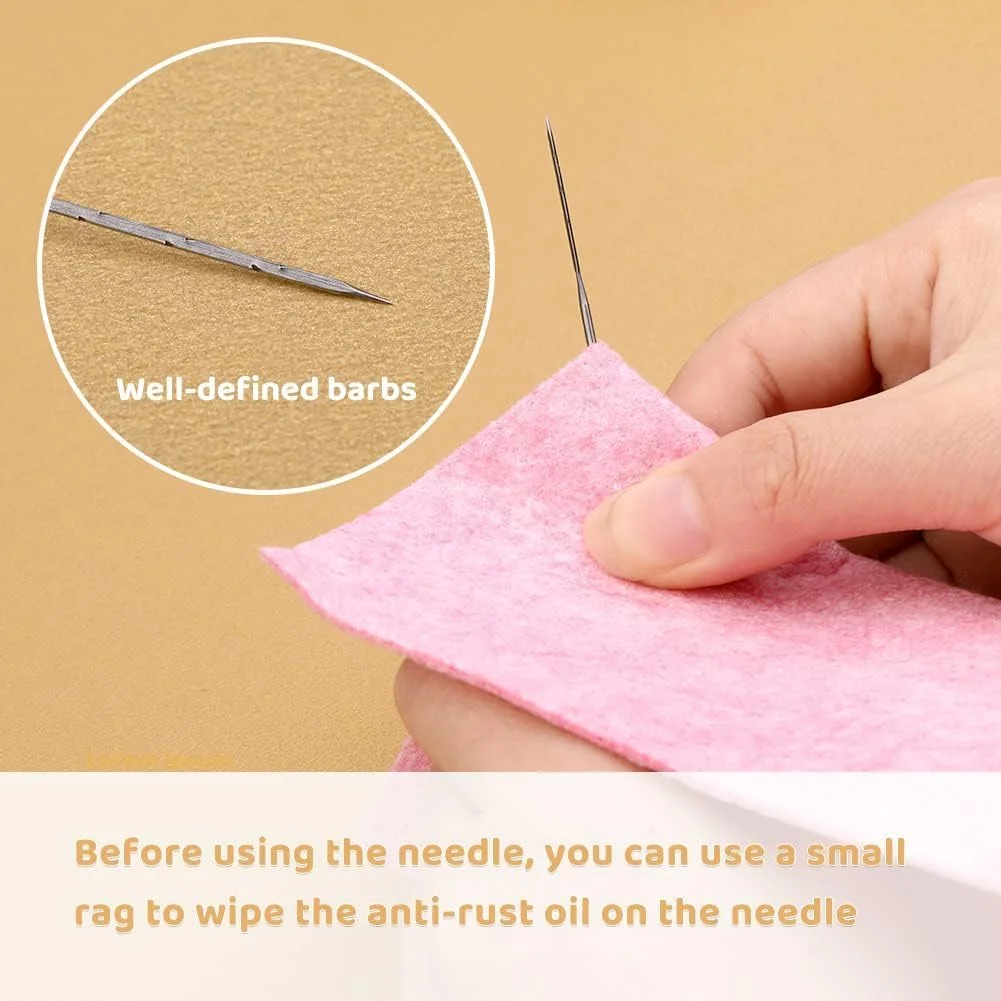 ست ابزار سوزن نمدی KASTWAVE، 148 قطعه لوازم نمد دوزی، کیت نمد دوزی سوزنی، با 4 سایز سوزن نمد دوزی، پد نمد دوزی برای کاردستی DIY، مبتدی حرفه ای