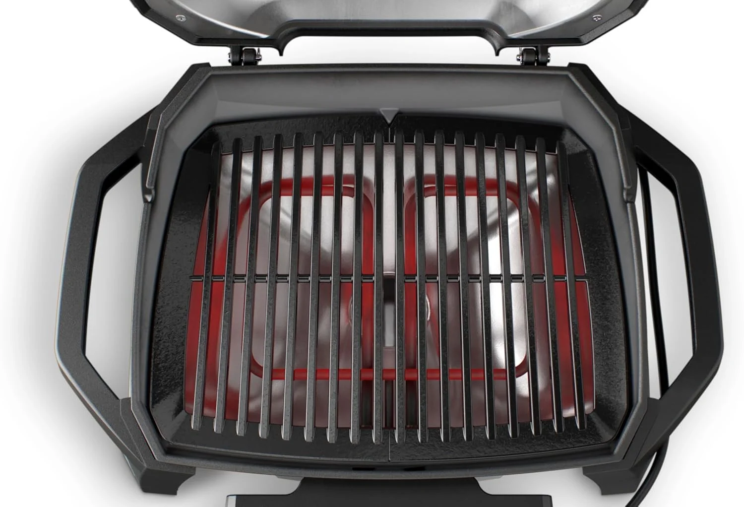 باربیکیو برقی Weber Pulse 1000، سطح گریل 41 x 31 سانتی متر، دماهای بالای 300 درجه سانتیگراد، کنترلر و دماسنج دیجیتال دما، گریل چدنی با روکش لعابی چینی - مشکی (81010079)