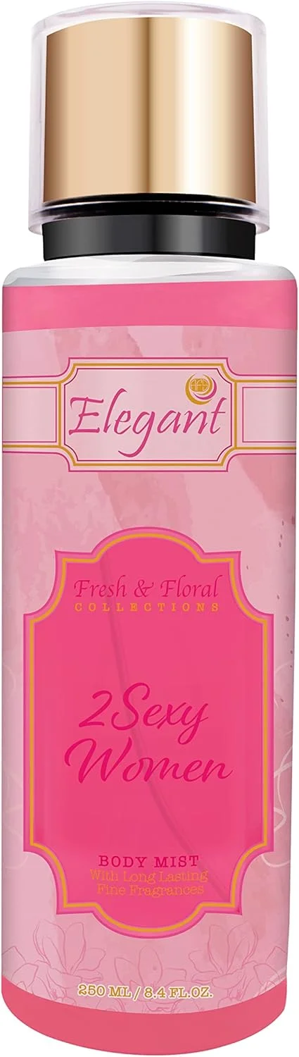 اسپری بادی میست زنانه Elegant 2 Sexy – 250 میلی لیتر – میست معطر و خوشبو | رایحه معطر، ماندگار و ممتاز، 8.45 fl. Oz.