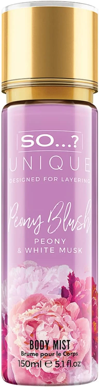 بادی میست زنانه So...? Unique Peony Blush | رایحه ای ظریف و گلی | اسپری بدن با رایحه ای با طراوت و ماندگار | مناسب برای استفاده روزانه و لحظات خاص 150 میلی لیتر