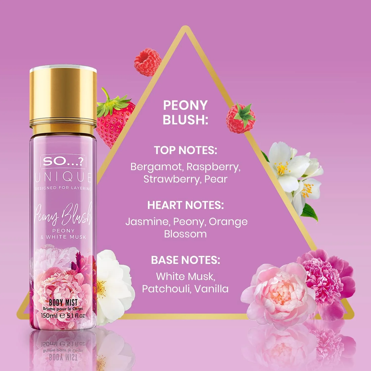 بادی میست زنانه So...? Unique Peony Blush | رایحه ای ظریف و گلی | اسپری بدن با رایحه ای با طراوت و ماندگار | مناسب برای استفاده روزانه و لحظات خاص 150 میلی لیتر بادی میست زنانه So...? Unique Peony Blush | رایحه ای ظریف و گلی | اسپری بدن با رایحه ای با طراوت و ماندگار | مناسب برای استفاده روزانه و لحظات خاص 150 میلی لیتر
