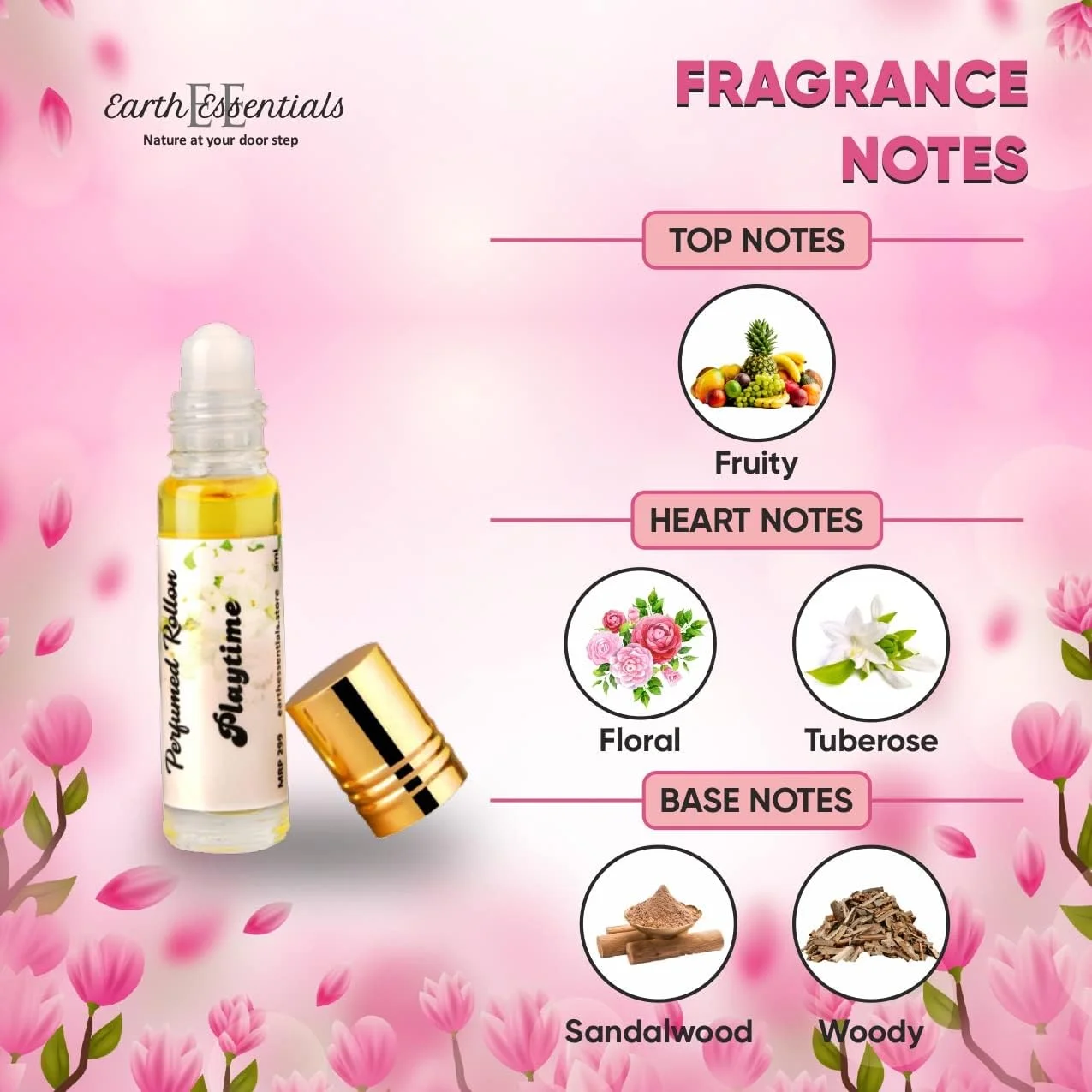 عطر بدن طبیعی Earth Essentials Playtime با رایحه یاس و گل مریم، بدون الکل، ماندگاری طولانی، عطر یونیسکس، ایده آل برای استفاده روزانه، منزل، محل کار و شب های عاشقانه - 8 میلی لیتر، بسته 1 عددی عطر بدن طبیعی Earth Essentials Playtime با رایحه یاس و گل مریم، بدون الکل، ماندگاری طولانی، عطر یونیسکس، ایده آل برای استفاده روزانه، منزل، محل کار و شب های عاشقانه - 8 میلی لیتر، بسته 1 عددی