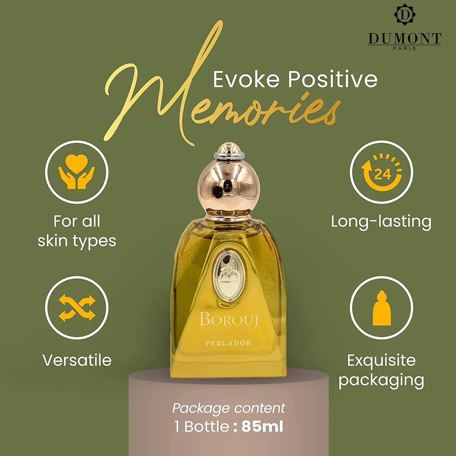 دومونت بوروج پرلادور - 85 میلی لیتر - عطر یونیسکس برای مردان و زنان - رایحه الهام گرفته از عرب با نت های مشک - عطر و اسپری بدن ماندگار - برای او و او دومونت بوروج پرلادور - 85 میلی لیتر - عطر یونیسکس برای مردان و زنان - رایحه الهام گرفته از عرب با نت های مشک - عطر و اسپری بدن ماندگار - برای او و او
