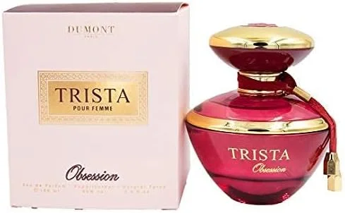 دومونت TRISTA OBSESSION POUR FEMME - ادو پرفیوم - 100 میلی لیتر - عطر لوکس زنانه و دخترانه - رایحه گلی، میوه ای، مشک و زنانه - اسپری بدن و ادکلن ماندگار - برای خانم ها دومونت TRISTA OBSESSION POUR FEMME - ادو پرفیوم - 100 میلی لیتر - عطر لوکس زنانه و دخترانه - رایحه گلی، میوه ای، مشک و زنانه - اسپری بدن و ادکلن ماندگار - برای خانم ها