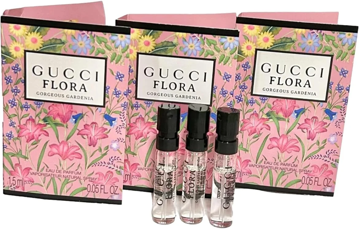 ست سمپل عطر زنانه Gucci Flora Gorgeous Gardenia، ادو پرفیوم اسپری 1.5 میلی لیتر / 0.05 اونس، بسته 3 عددی