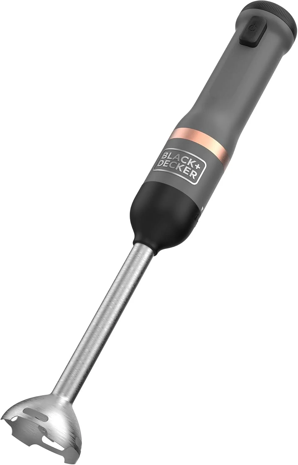 همزن برقی غوطه وری بی سیم Black & Decker Kitchen Wand 7.2V با تنظیمات 5 سرعته، پیمانه اندازه گیری 700 میلی لیتری، پایه شارژ با نشانگر باتری، پلاستیک فاقد BPA، BCKM1011KBF-GB با 2 سال گارانتی