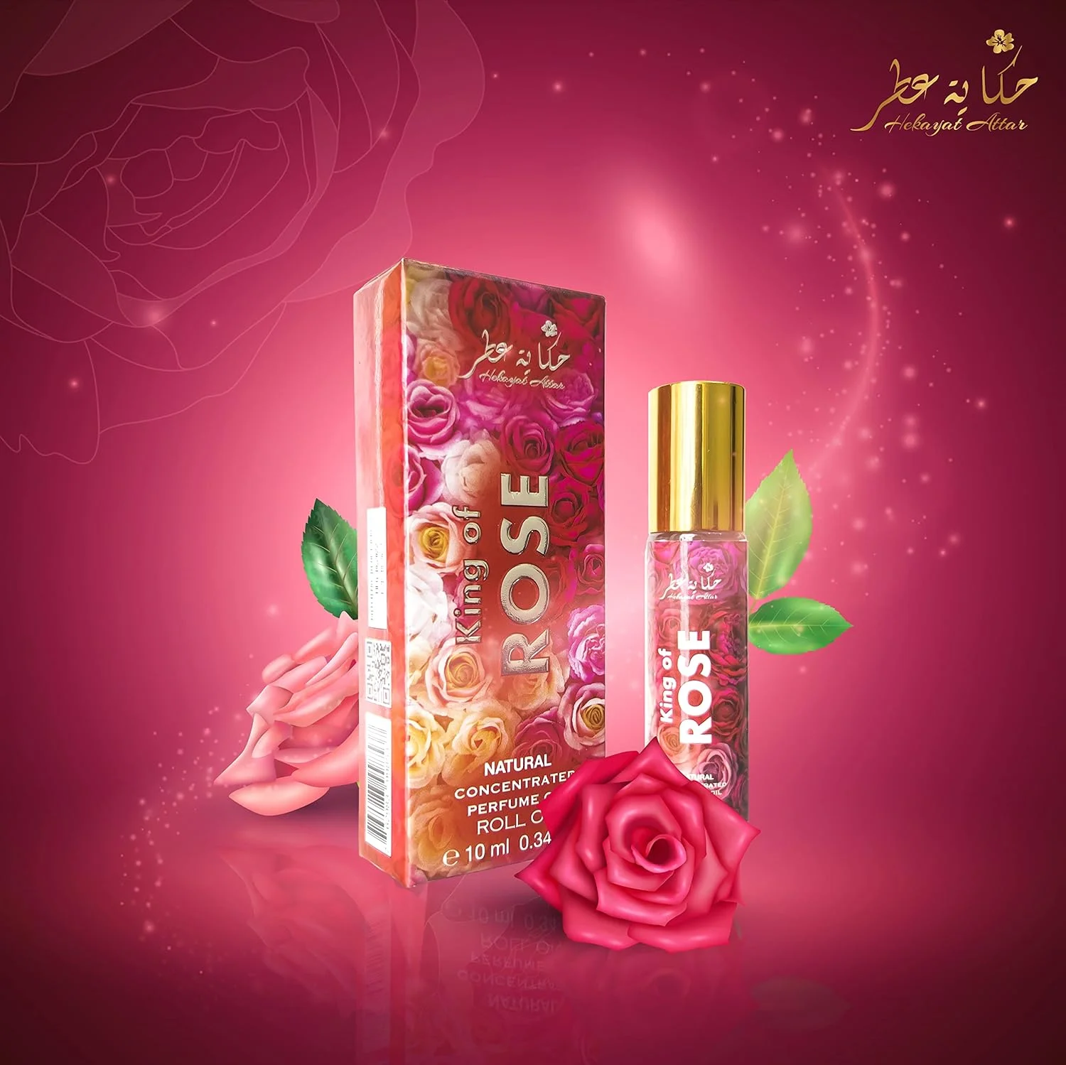 عطر رولی روغن گل رز هکایت عطار King of Rose 10 میلی لیتر
