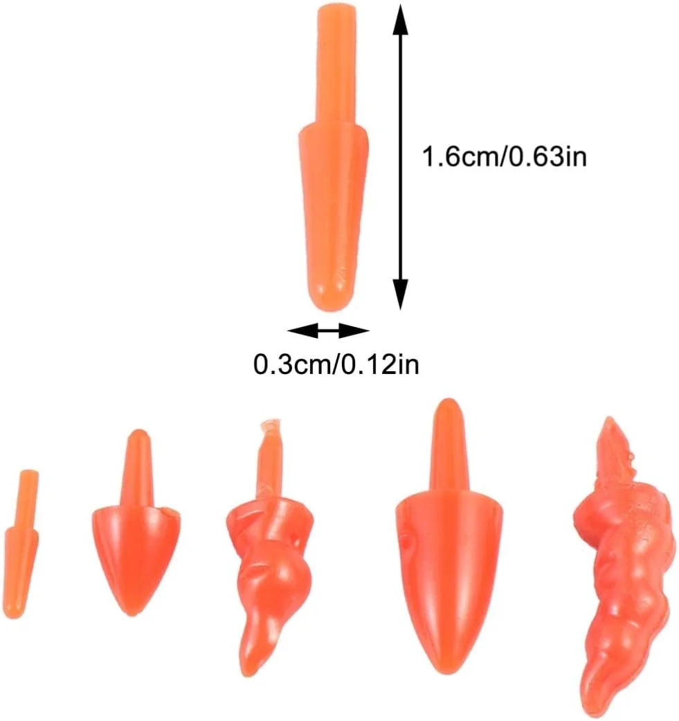 YJXPP 1 مجموعه بینی آدم برفی کریسمس مینیاتوری، بینی آدم برفی متنوع، لوازم ساخت عروسک، هدایای مهمانی کودکان برای پروژه صنایع دستی DIY