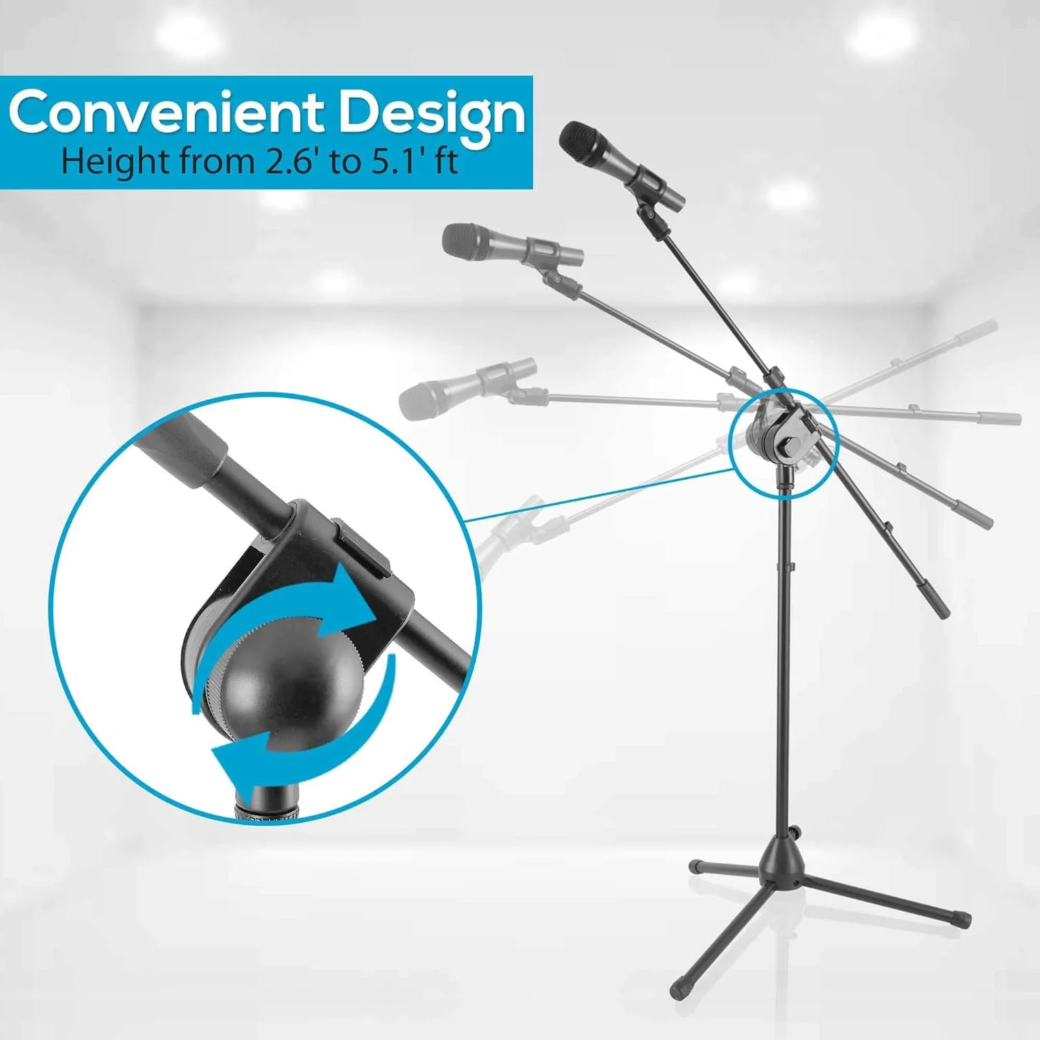 پایه میکروفون سه پایه ای پایل مدل PMKSM20، میکروفون دینامیک با فیلتر پاپ آکوستیک داخلی، ارتفاع قابل تنظیم 2.6 تا 5.1 فوت، بازوی بوم 7.48 اینچی، کابل XLR 15 فوتی، ساختار فولادی، مشکی پایه میکروفون سه پایه ای پایل مدل PMKSM20، میکروفون دینامیک با فیلتر پاپ آکوستیک داخلی، ارتفاع قابل تنظیم 2.6 تا 5.1 فوت، بازوی بوم 7.48 اینچی، کابل XLR 15 فوتی، ساختار فولادی، مشکی