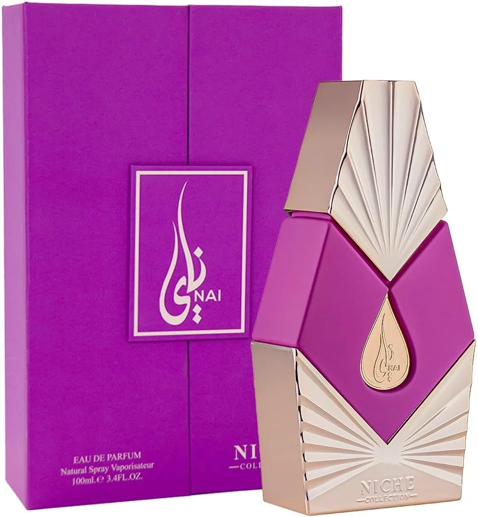 عطر زنانه NAI نیش از Khalis Perfumes، رایحه گلی-چوبی مشک، 100 میلی لیتر، ادو پرفیوم، با رایحه های گیلاس، زعفران، رز، کهربا