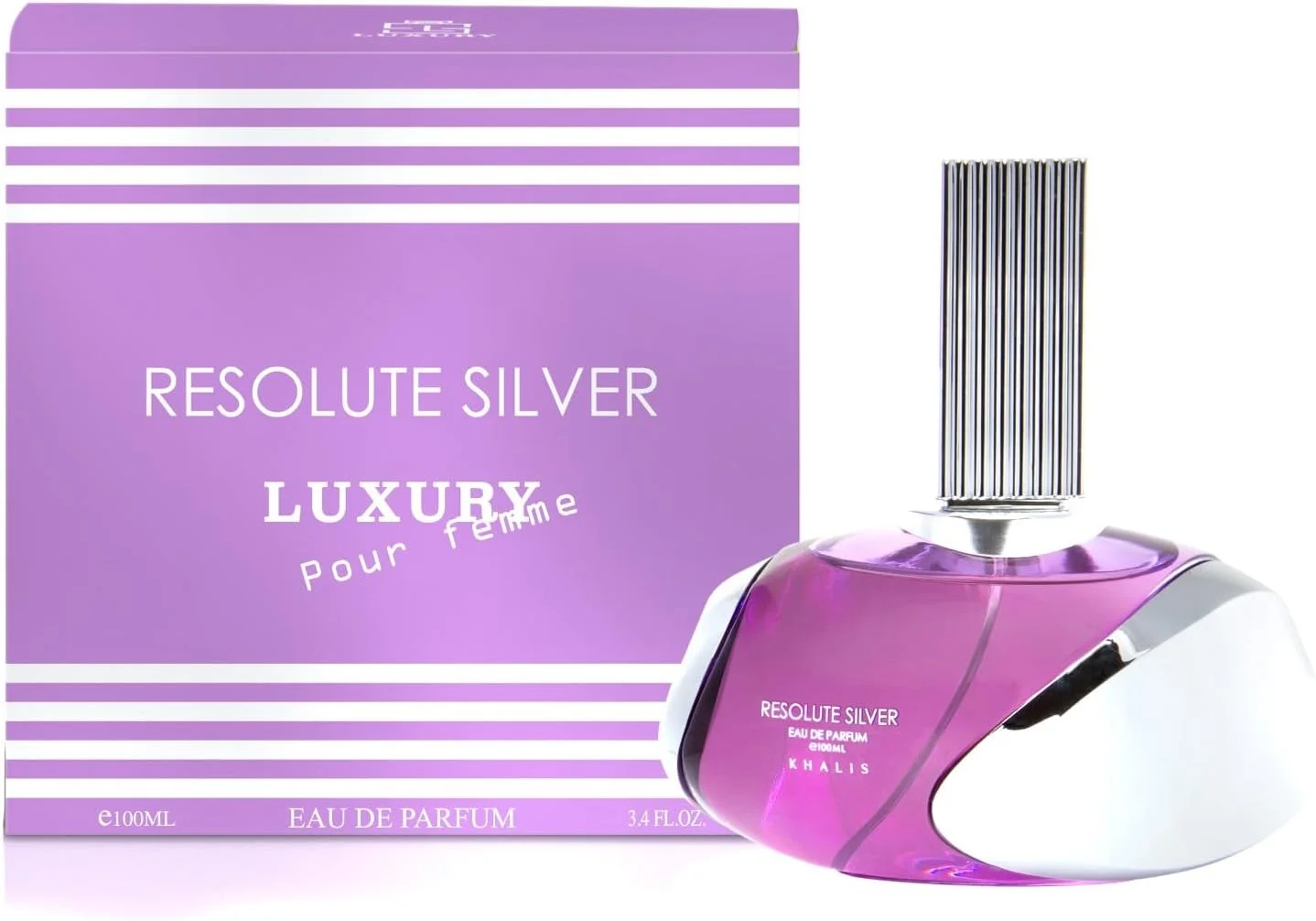 عطر زنانه لوکس خالص پرفیومز مدل Resolute Silver، حجم 100 میلی لیتر، گلی-خوراکی، ترنج-وانیل-مشک، تازه و ظریف