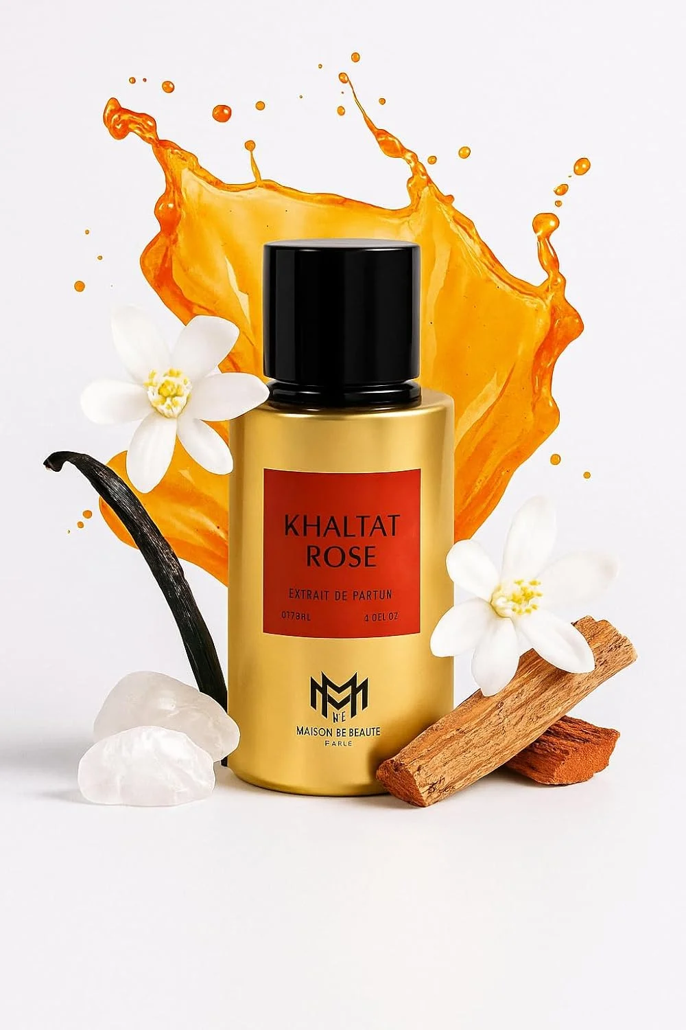عطر Maison de Beauté Paris Khaltat Rose Extrait de Parfum 120ml – عطر لوکس یونیسکس با رایحه رز، یاس و وانیل – رایحه عربی ماندگار برای مردان و زنان