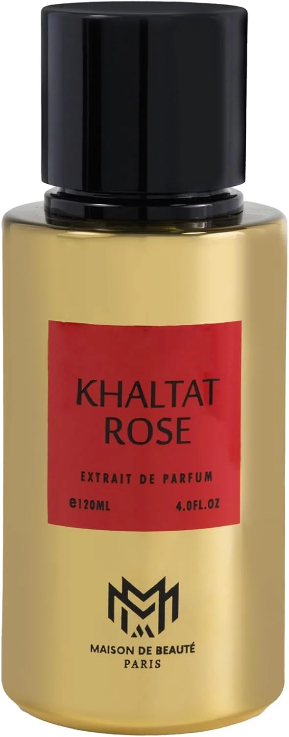 عطر Maison de Beauté Paris Khaltat Rose Extrait de Parfum 120ml – عطر لوکس یونیسکس با رایحه رز، یاس و وانیل – رایحه عربی ماندگار برای مردان و زنان