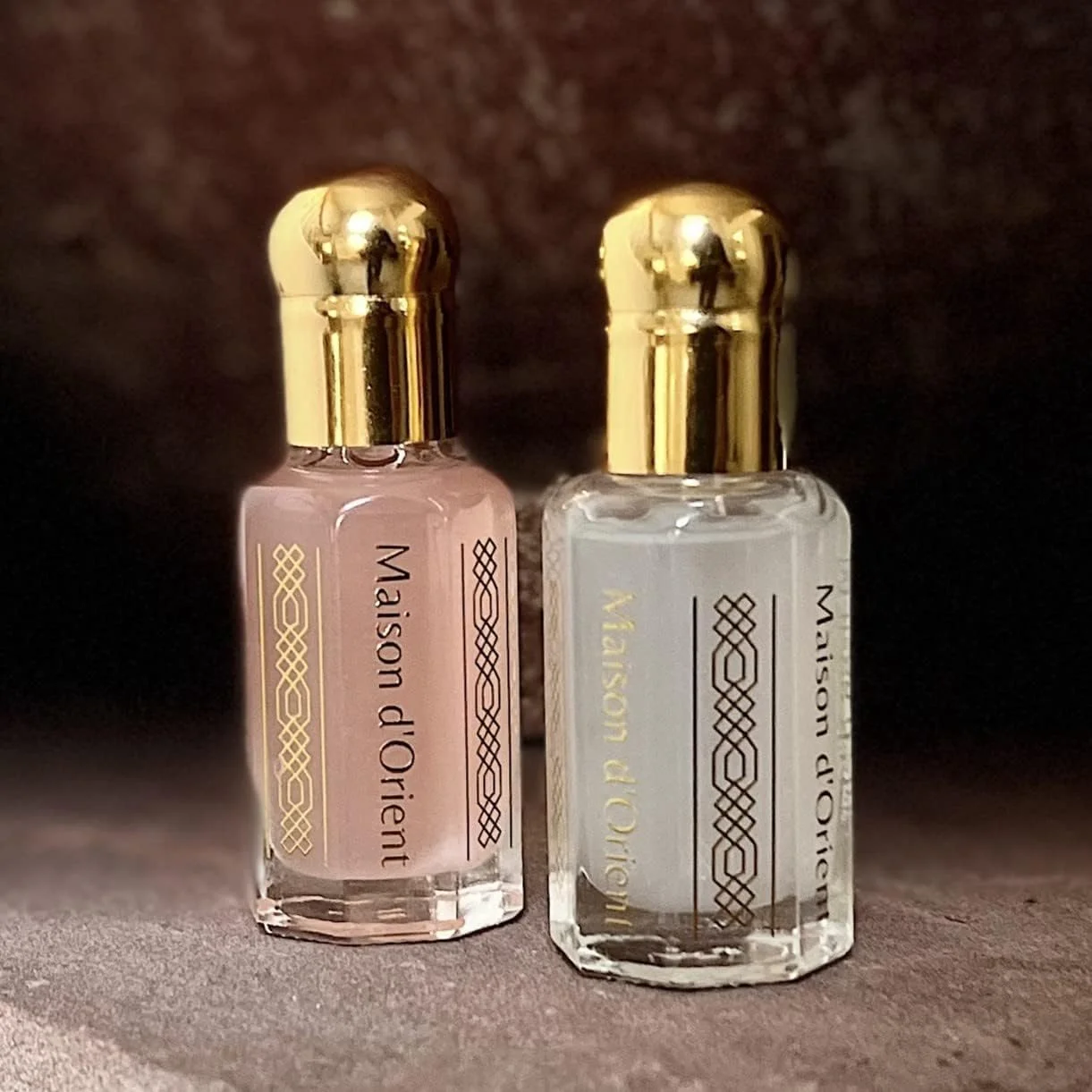 مجموعه طهاره Maison d'Orient 2x6mL | عطر روغنی بدن مشک صورتی و مشک سفید زنانه | عطرهای عربی | عطرهای عربی زنانه (Perfumes Arabes de Mujer - Almizcle Blanco y Rosa)