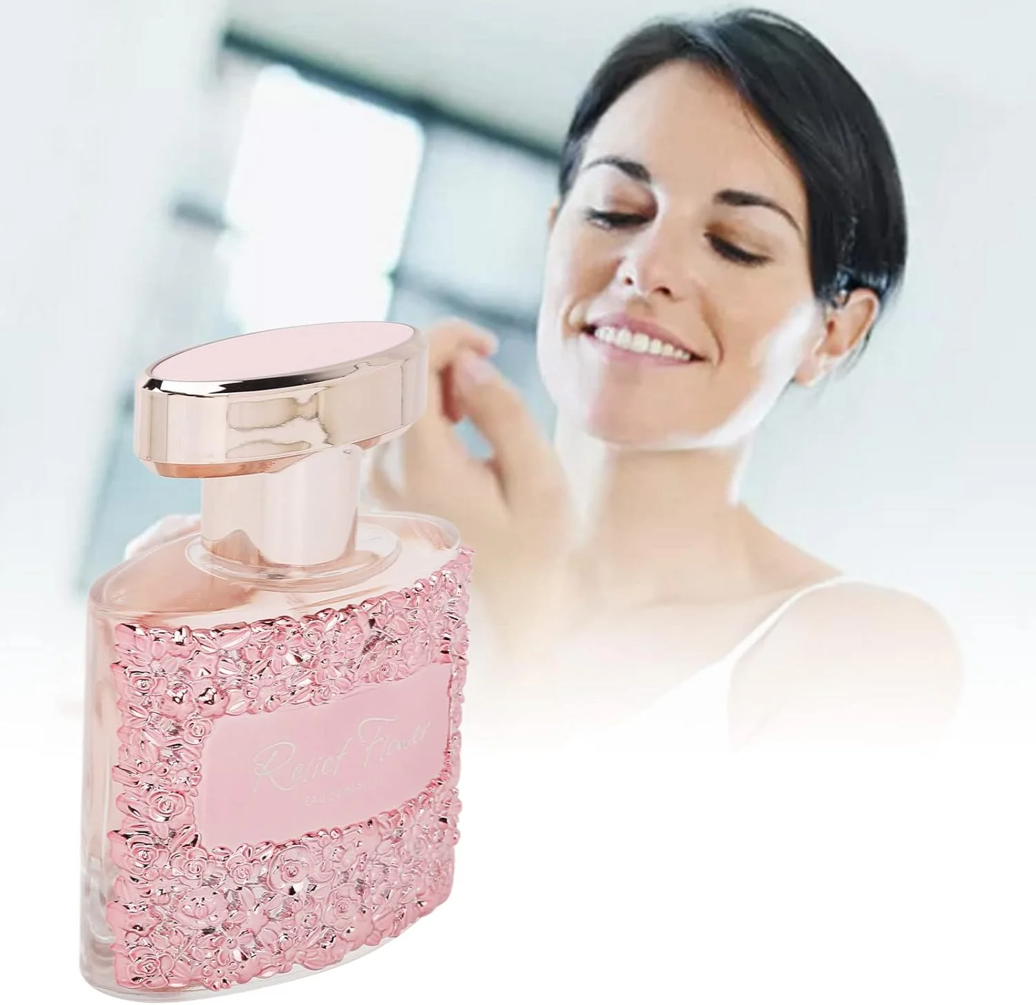 عطر زنانه با رایحه گل رز، ادو تویلت، عطر زنانه با رایحه ملایم و ماندگار، هدیه ای عالی برای قرار، کریسمس، روز شکرگزاری و تولد - 50 میلی لیتر