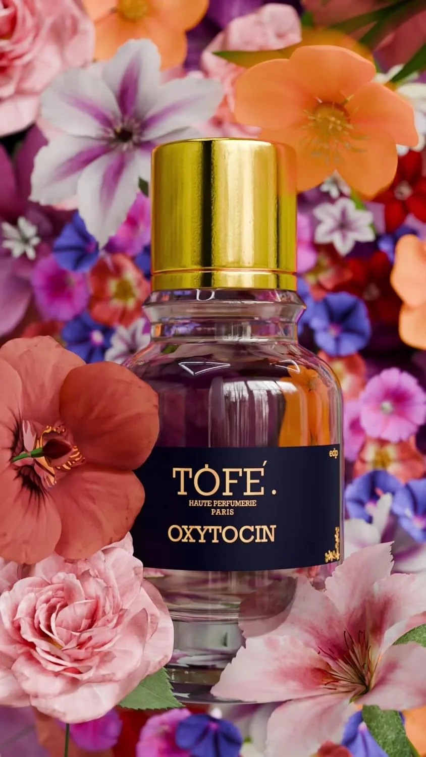 ادو پرفیوم زنانه اکسی توسین TOFE | عطر فرانسوی لوکس با ماندگاری طولانی | غلظت روغن 30% | رایحه های تازه یاس، رز و چوب صندل | عطر گلی ممتاز برای زنان | 50 میلی لیتر