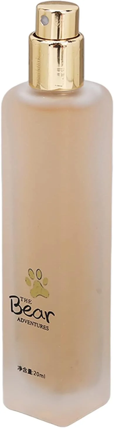 عطر زنانه، ادو تویلت، رایحه چای سفید و چوبی ماندگار، عطر ملایم برای قرار، کریسمس، شکرگزاری، تولد - 20 میلی لیتر، درپوش طرح خرس کارتونی
