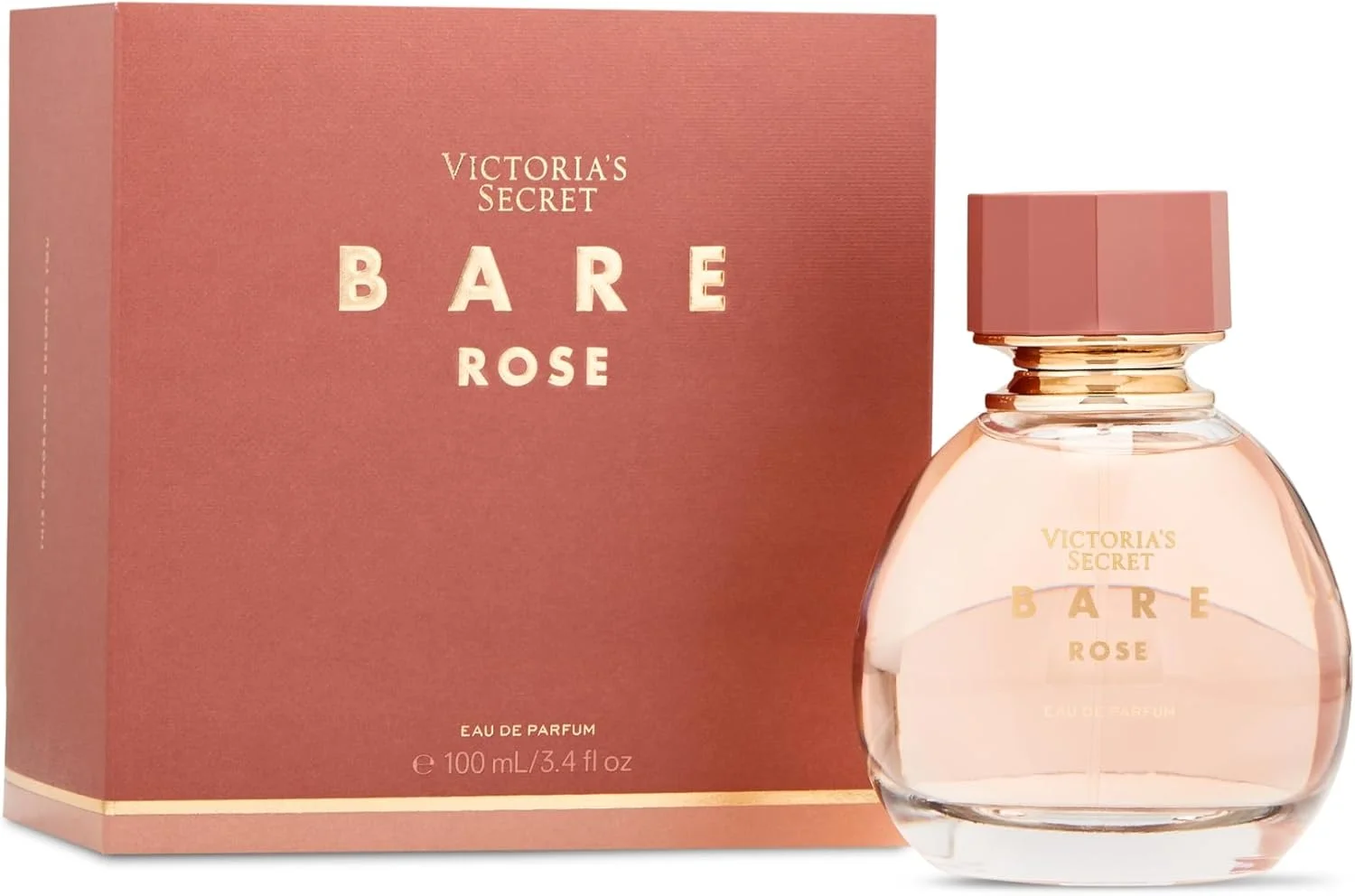 ویکتوریا سکرت Bare Rose ادو پرفیوم، رایحه پوست گلابی، رز سانتیفولیا و چوب های شفاف، عطر زنانه (100 میلی لیتر)