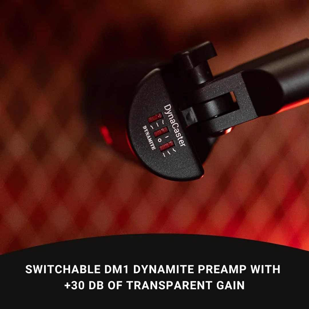 میکروفون دینامیک sE Electronics DynaCaster با پری امپ یکپارچه و سوییچ های شکل دهی صدا