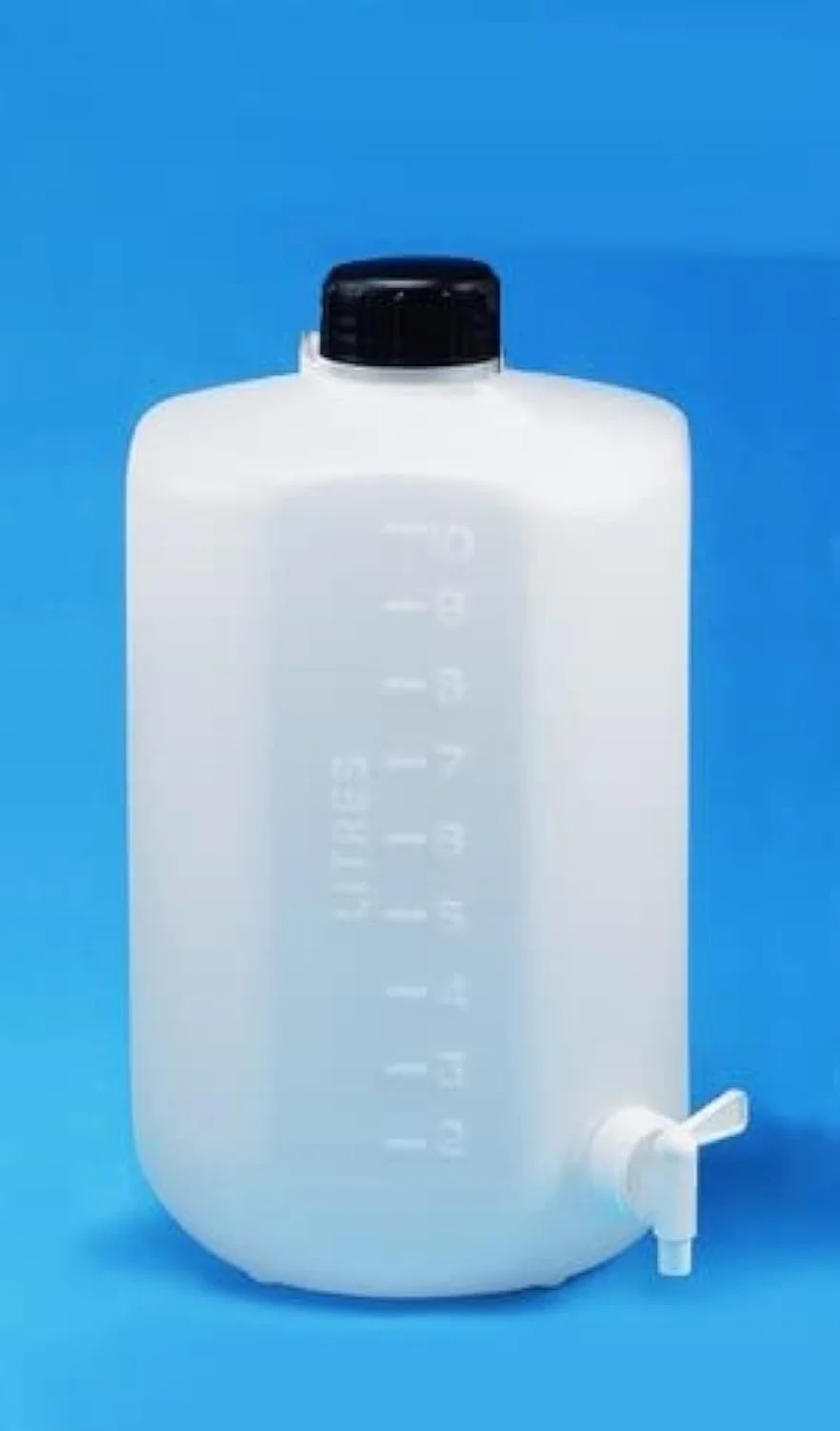 بطری آسپیراسیون تجهیزات پزشکی کینگ ماریوت با شیر و سوراخ دسته HDPE ظرفیت 5 لیتر طراحی گردن پهن برای استفاده در آزمایشگاه شیمی زیست شناسی