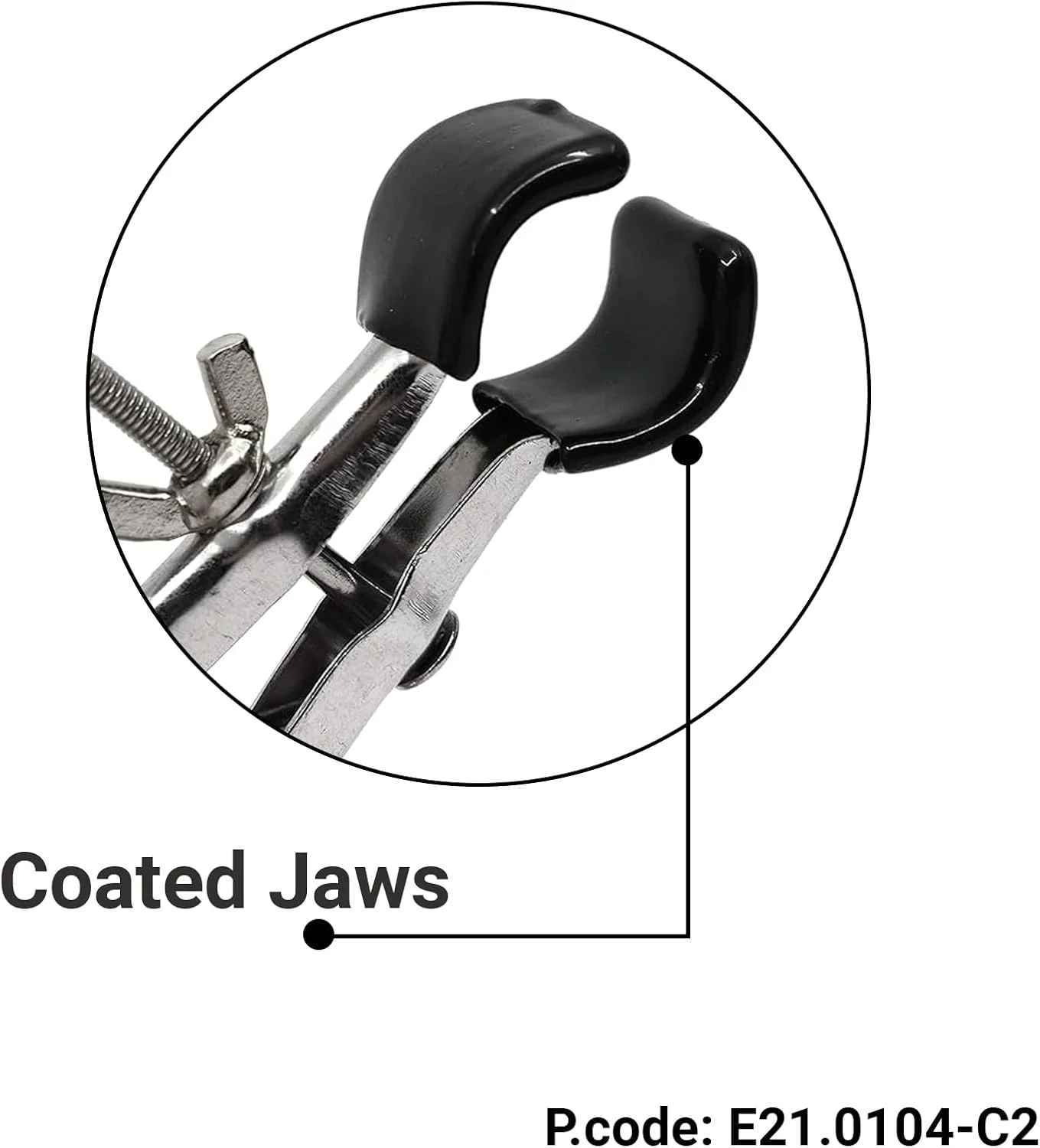 گیره دماسنج، گیره فلاسک و گیره بورت کینگ ماریوت | فک های روکش دار برای گرفتن ایمن | استیل ضد زنگ بادوام | ایده آل برای پشتیبانی و ایمنی ظروف شیشه ای آزمایشگاهی