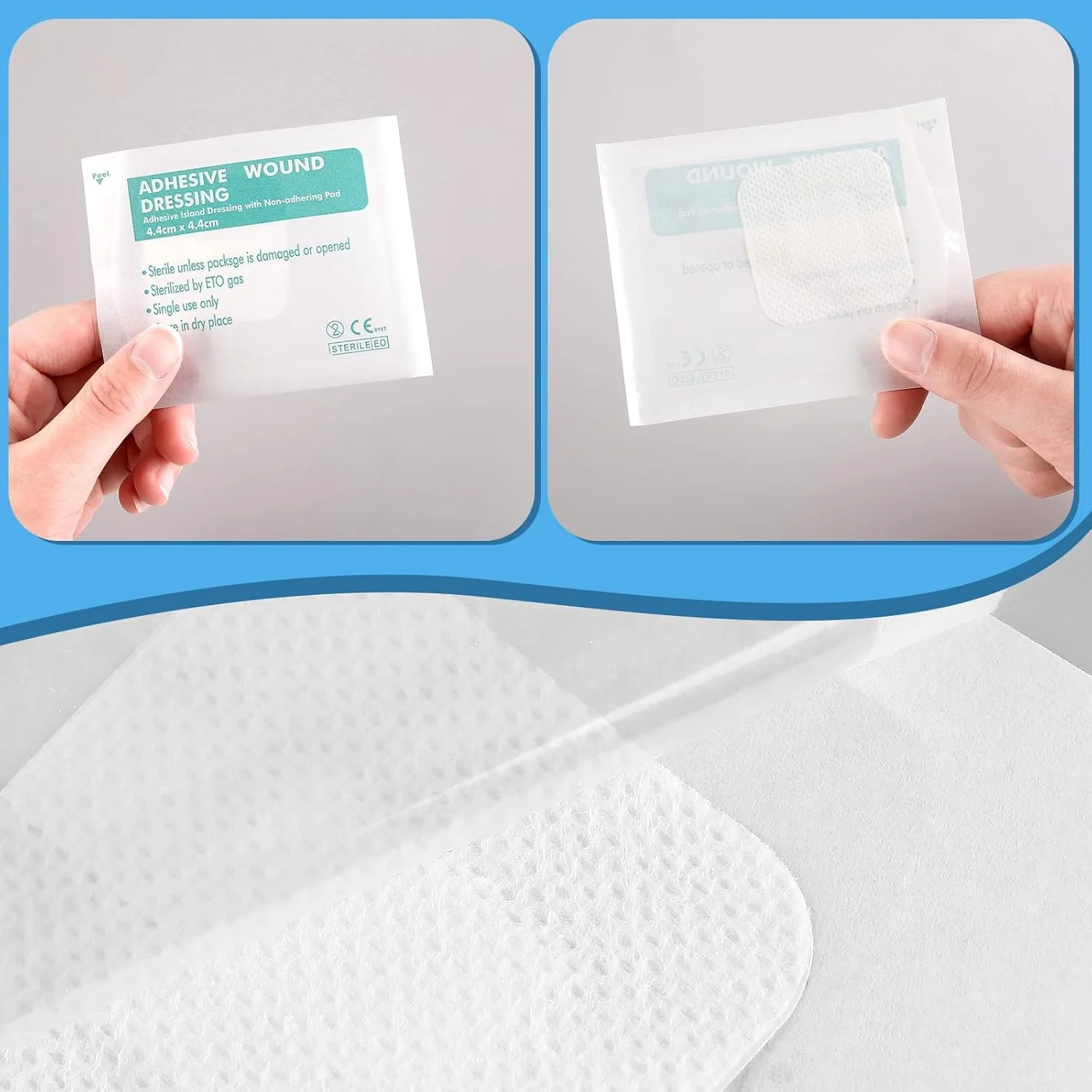 پانسمان جزیره ای چسبی KASTWAVE، 40 عددی، پانسمان زخم گازدار حاشیه دار، گاز ضد آب مربعی تنفسی با پد، بسته بندی جداگانه، نوار برای مراقبت از زخم تاول (1.7 x 1.7 اینچ) پانسمان جزیره ای چسبی KASTWAVE، 40 عددی، پانسمان زخم گازدار حاشیه دار، گاز ضد آب مربعی تنفسی با پد، بسته بندی جداگانه، نوار برای مراقبت از زخم تاول (1.7 x 1.7 اینچ)