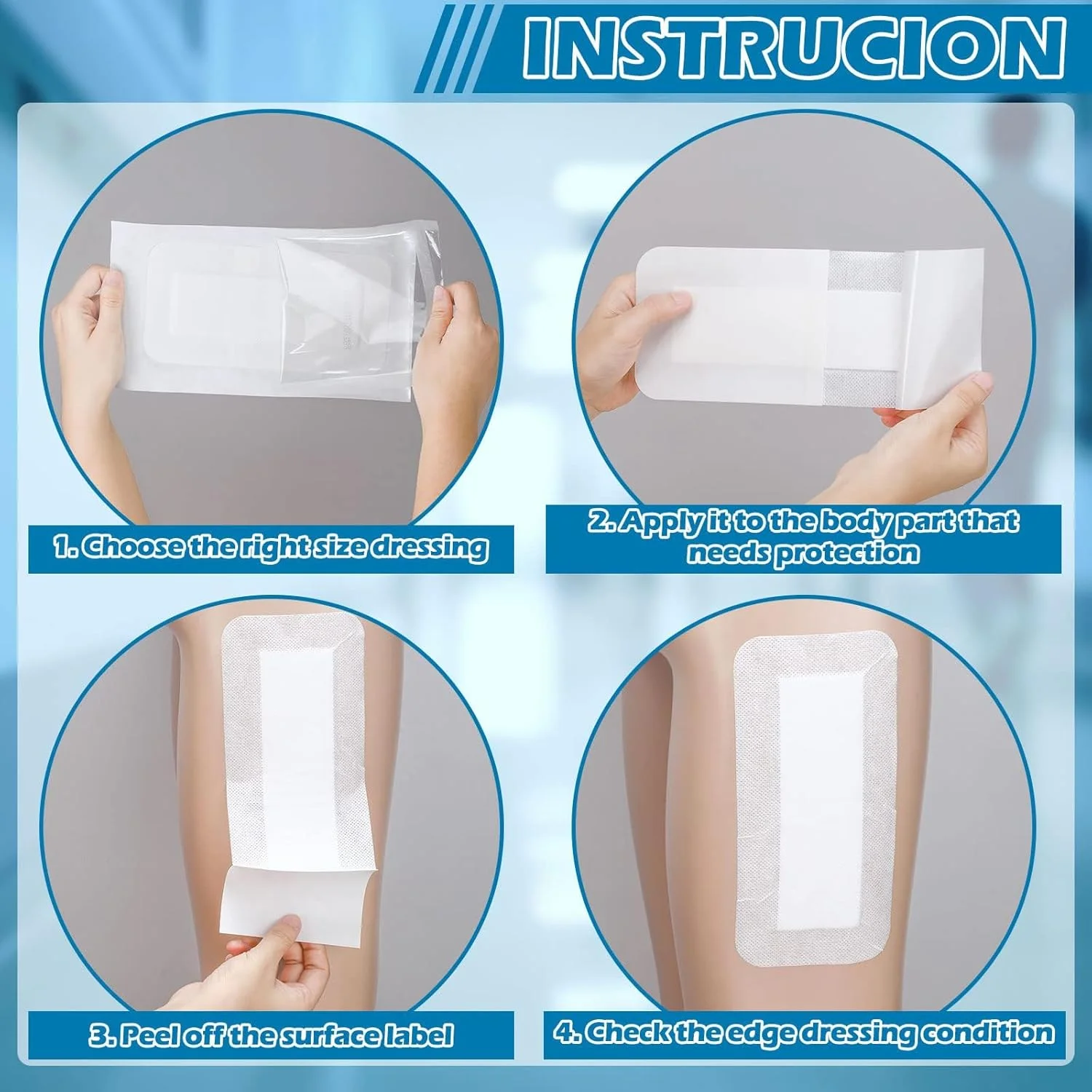 پانسمان جزیره ای چسبی ضد آب KASTWAVE، 40 عدد، 10x4 اینچ، پانسمان استریل جزیره ای زخم، پانسمان گاز حاشیه دار تنفسی، بانداژهای بدون لاتکس بسته بندی شده جداگانه برای مراقبت از زخم تاول (4x8 اینچ) پانسمان جزیره ای چسبی ضد آب KASTWAVE، 40 عدد، 10x4 اینچ، پانسمان استریل جزیره ای زخم، پانسمان گاز حاشیه دار تنفسی، بانداژهای بدون لاتکس بسته بندی شده جداگانه برای مراقبت از زخم تاول (4x8 اینچ)