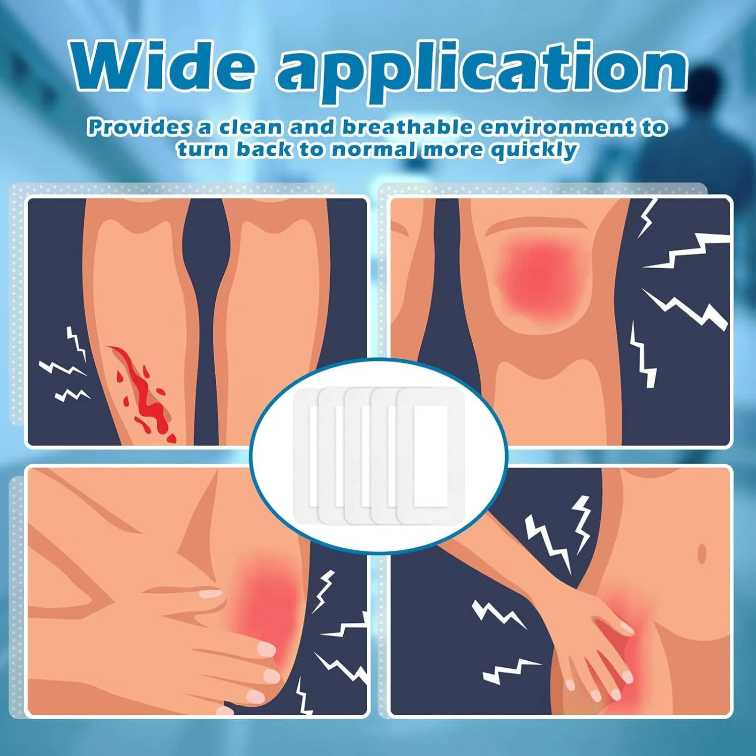 پانسمان جزیره ای چسبی ضد آب KASTWAVE، 40 عدد، 10x4 اینچ، پانسمان استریل جزیره ای زخم، پانسمان گاز حاشیه دار تنفسی، بانداژهای بدون لاتکس بسته بندی شده جداگانه برای مراقبت از زخم تاول (4x8 اینچ) پانسمان جزیره ای چسبی ضد آب KASTWAVE، 40 عدد، 10x4 اینچ، پانسمان استریل جزیره ای زخم، پانسمان گاز حاشیه دار تنفسی، بانداژهای بدون لاتکس بسته بندی شده جداگانه برای مراقبت از زخم تاول (4x8 اینچ)