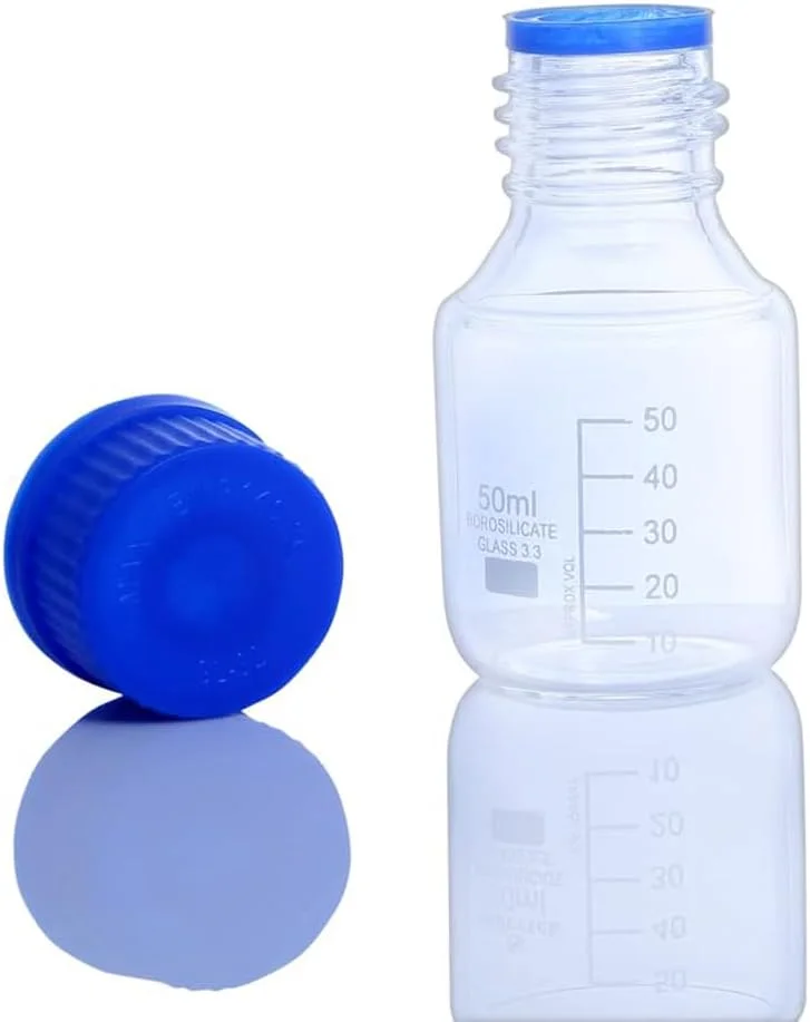 بطری شیشه ای گرد ذخیره سازی مواد شیمیایی 50 میلی لیتری سنگین King Mariot Medical Equipments | ست شیشه آلات با درب پیچی | برای آزمایشگاه زیست شناسی شیمی آزمایشگاهی کشت صنعتی بطری شیشه ای گرد ذخیره سازی مواد شیمیایی 50 میلی لیتری سنگین King Mariot Medical Equipments | ست شیشه آلات با درب پیچی | برای آزمایشگاه زیست شناسی شیمی آزمایشگاهی کشت صنعتی