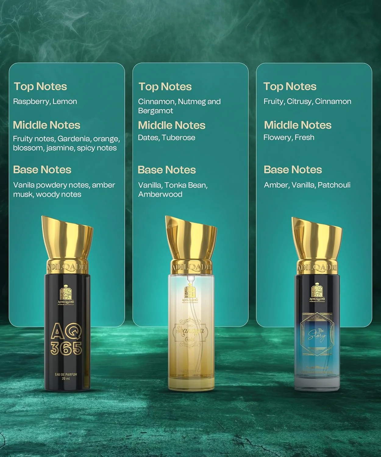 ست هدیه عطر افسانه ای عادل قدری برای مردان و زنان | ادو پرفیوم ماندگار | ترکیبی از رایحه های میوه ای، عربی و فرانسوی | سبد هدیه برای او و او | بسته ترکیبی (3 x 20ML) ست هدیه عطر افسانه ای عادل قدری برای مردان و زنان | ادو پرفیوم ماندگار | ترکیبی از رایحه های میوه ای، عربی و فرانسوی | سبد هدیه برای او و او | بسته ترکیبی (3 x 20ML)