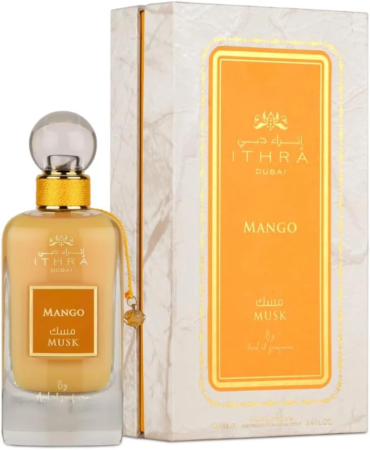 عطر ادکلن زنانه ارض الزعفران Mango Ithra Dubai Musk حجم 100 میلی لیتر عطر ادکلن زنانه ارض الزعفران Mango Ithra Dubai Musk حجم 100 میلی لیتر