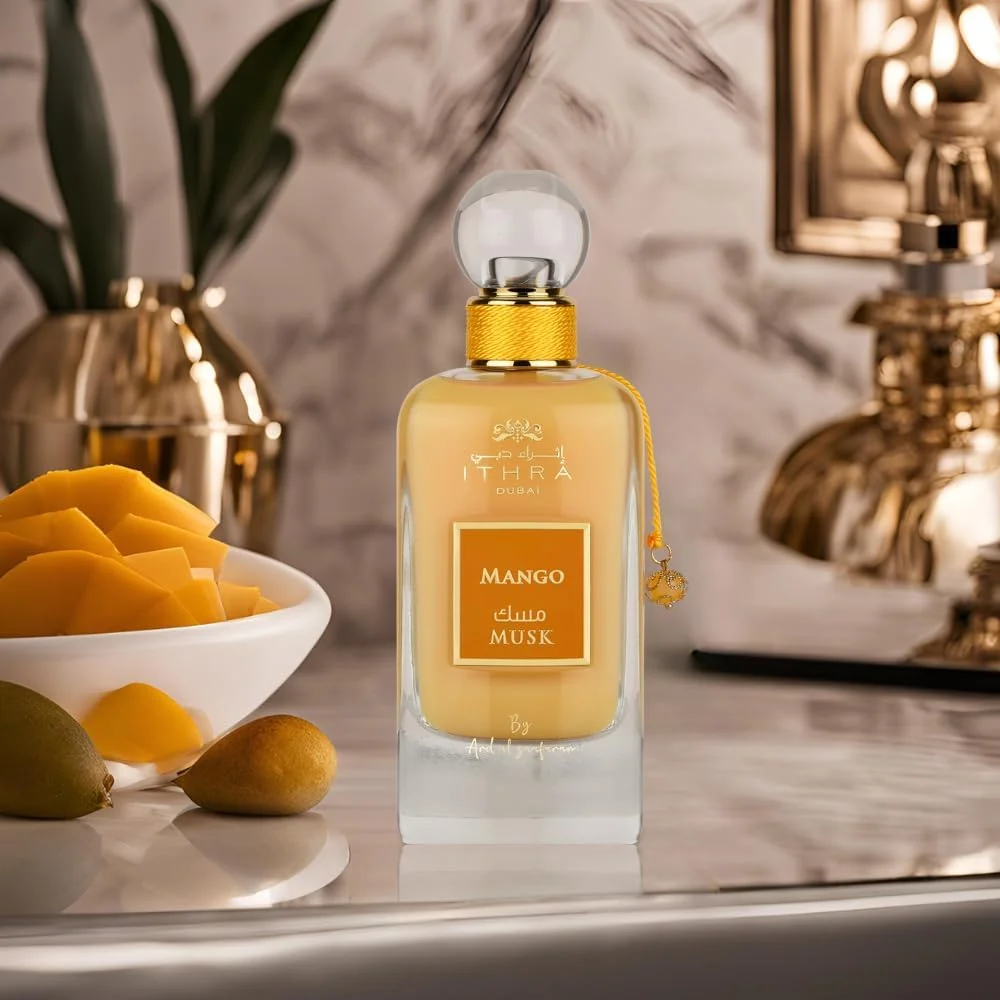 عطر ادکلن زنانه ارض الزعفران Mango Ithra Dubai Musk حجم 100 میلی لیتر عطر ادکلن زنانه ارض الزعفران Mango Ithra Dubai Musk حجم 100 میلی لیتر