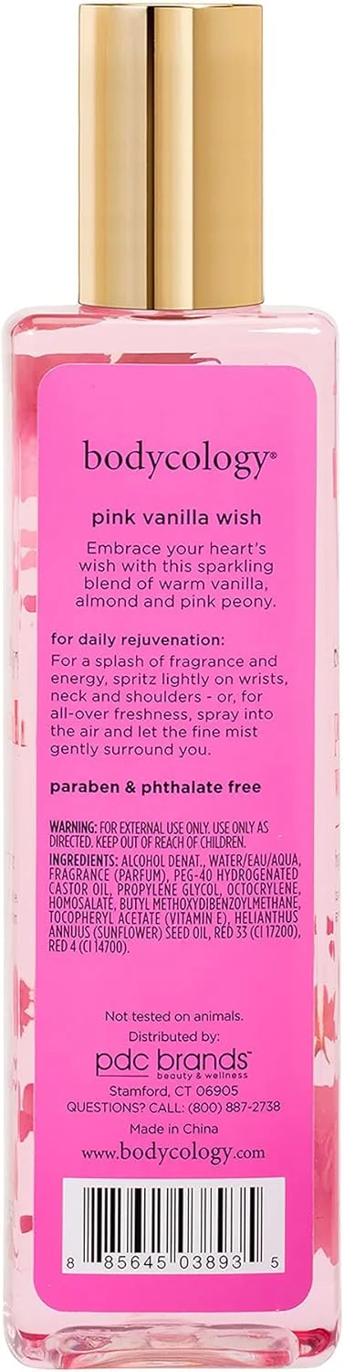 اسپری خوشبو کننده بدن بادی کالجی مدل Pink Vanilla Wish حجم 240 میلی لیتر اسپری خوشبو کننده بدن بادی کالجی مدل Pink Vanilla Wish حجم 240 میلی لیتر