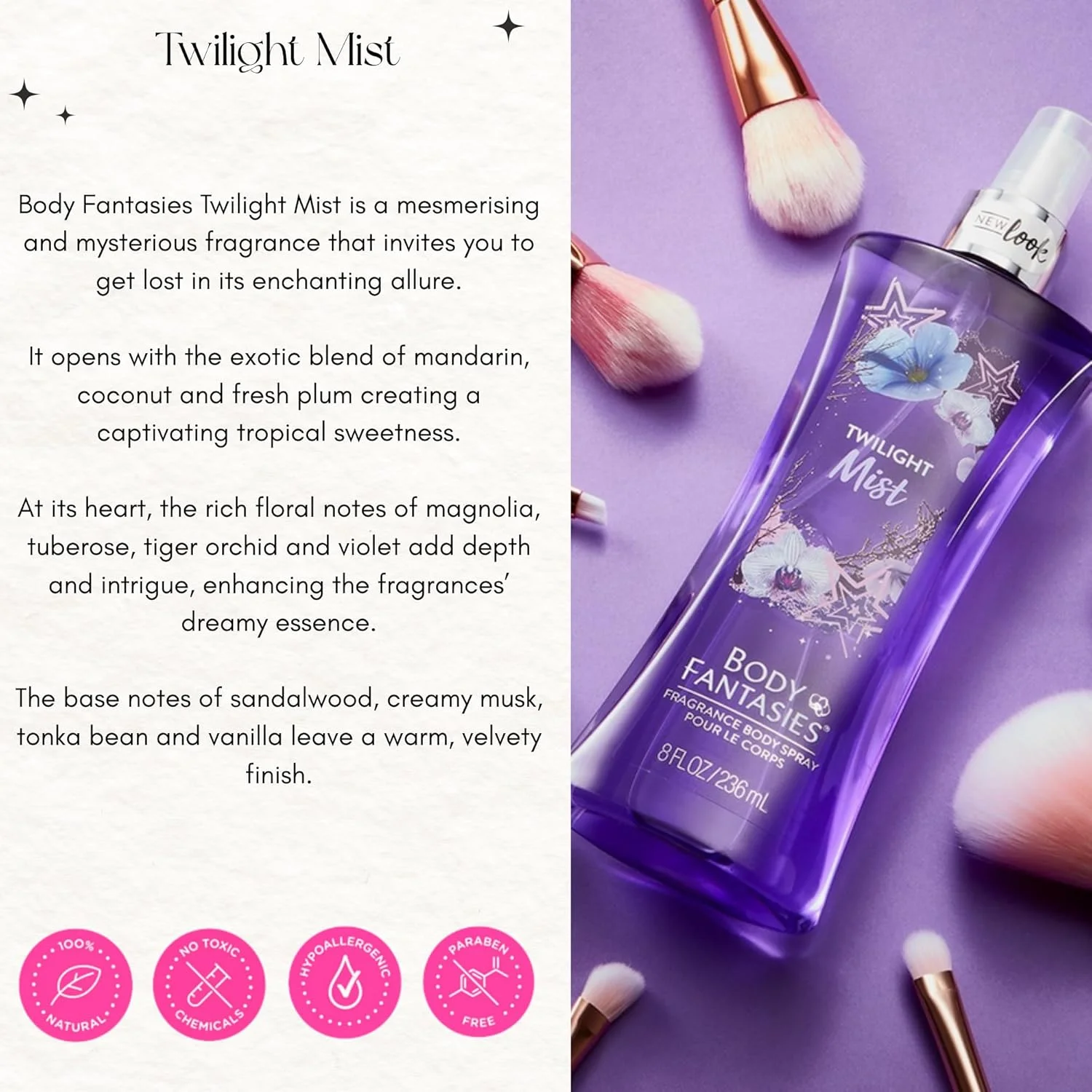 اسپری بدن بادی فانتاسیز مدل Twighlight، 94 میلی لیتر، بنفش، 94 میلی لیتر (بسته 1 عددی) اسپری بدن بادی فانتاسیز مدل Twighlight، 94 میلی لیتر، بنفش، 94 میلی لیتر (بسته 1 عددی)