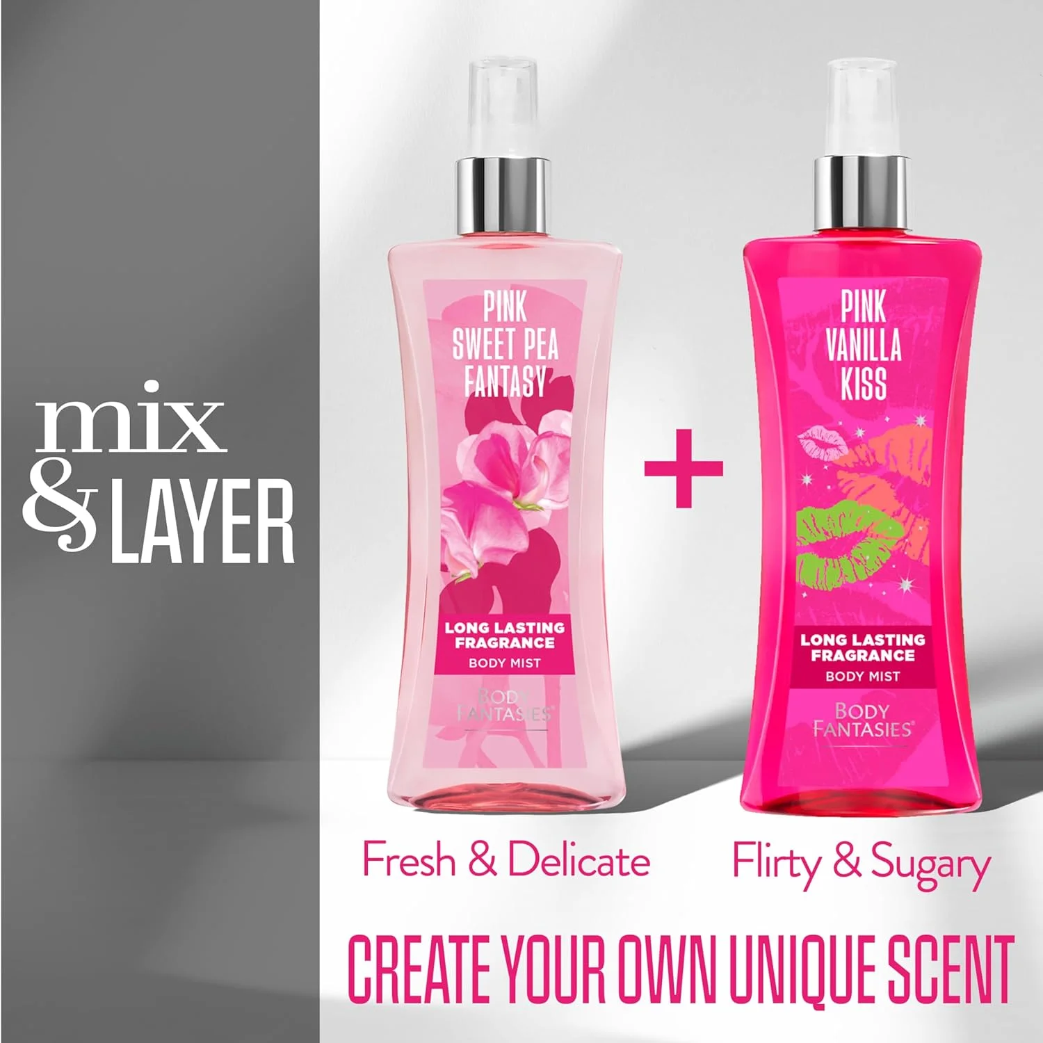 اسپری بدن زنانه بادی فانتزیز مدل Pink Sweet Pea Fantasy با رایحه گل نخود شیرین، 236 میلی لیتر