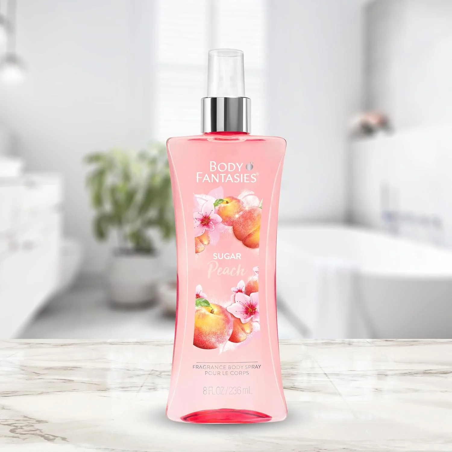 اسپری بدن زنانه Body Fantasies با رایحه شکر و هلو 236 میلی لیتر