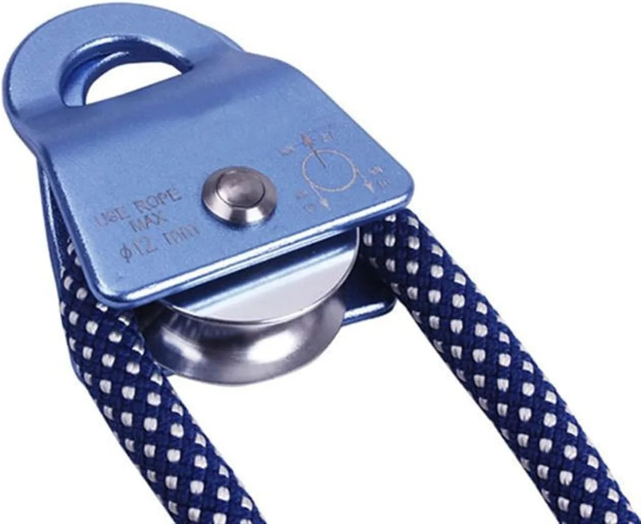 قرقره نجات SEMONE، قرقره کوچک متحرک برای حمل و نقل، صخره نوردی، کوهنوردی، بالابر، کمپینگ در فضای باز، پیاده روی (GN)