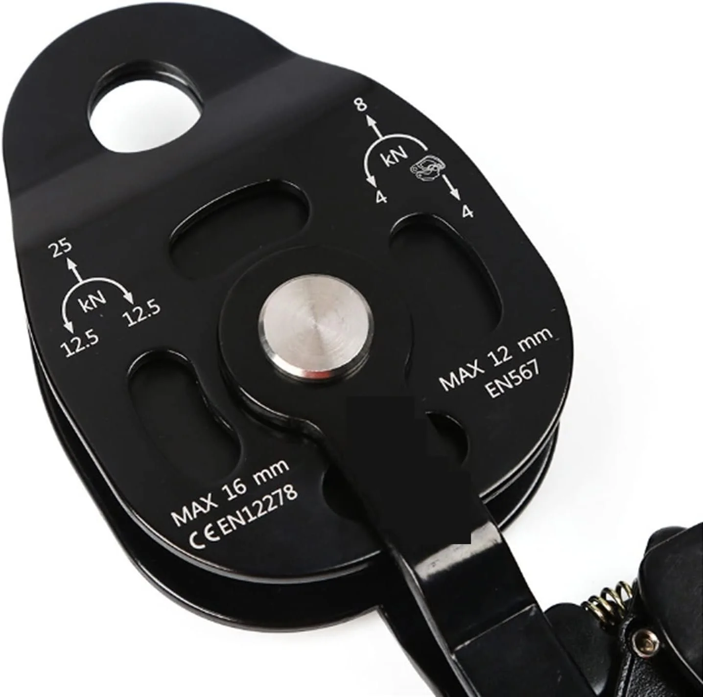 قرقره نجات بار کاری SEMONE، قرقره سرعت، قرقره طناب گردان تکی سنگین وظیفه، تجهیزات غارنوردی و صخره نوردی ایمنی (1 عدد)