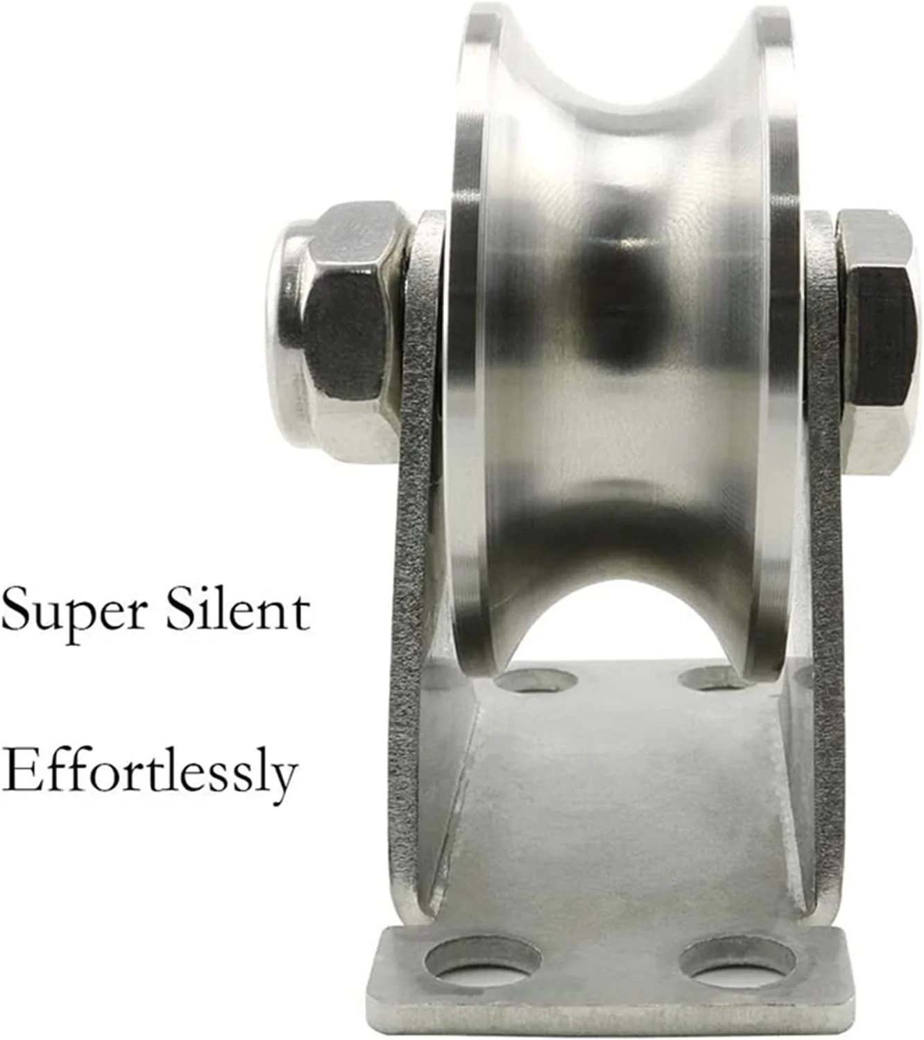 قرقره SEMONE، بلوک قرقره استیل ضد زنگ، بلبرینگ های بی صدا، غلتک کشویی شیاردار چرخ ریلی