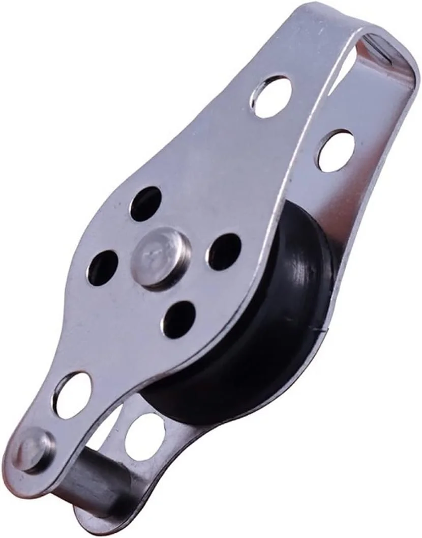 بلوک قرقره استیل SEMONE، قرقره طناب، قرقره تک چرخ با چشم بند برای طناب (5 عدد)