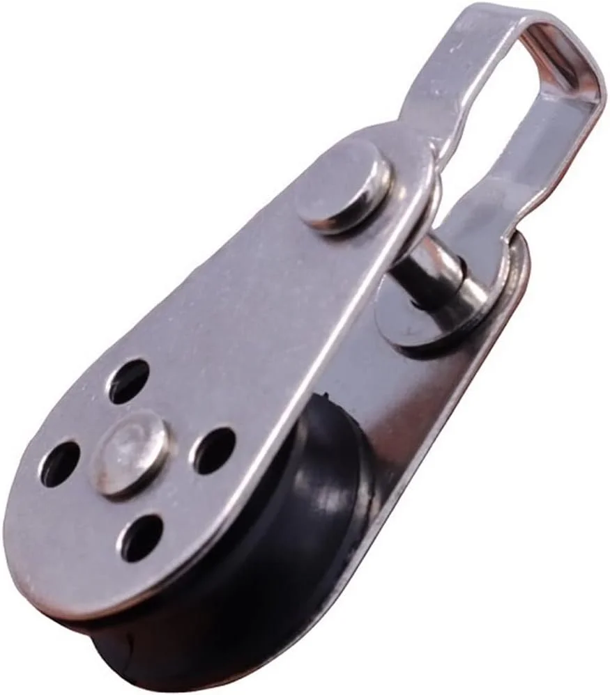 قرقره SEMONE، 5 عدد قرقره استیل ضد زنگ، قرقره سیم بکسل جرثقیل، بلوک قرقره، چرخ کشش سیم آویز برای غلتک فلزی طناب